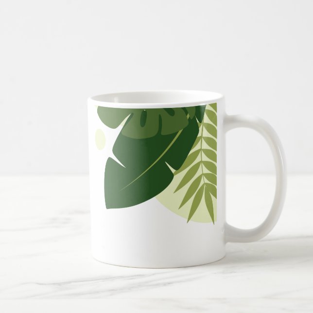 Tropical Green Nature Design  Coffee Mug (Right)