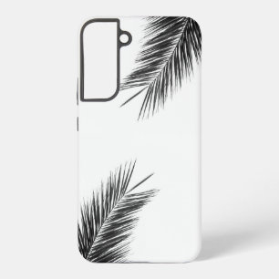 Tropical Green Palm Frond on Light Blue Samsung Galaxy Case