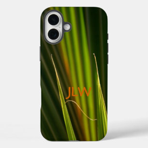 Tropical Green Palm Fronds Customisable iPhone 16 Plus Case