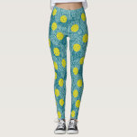 Tropical Green Palm Leaves Colourful Pickleball Leggings<br><div class="desc">Take your game up a notch with these fun pickleball leggings featuring yellow pickleballs set against a background of green botanical palm leaves. Great for everyday rec play, tournament play or just running around town.</div>