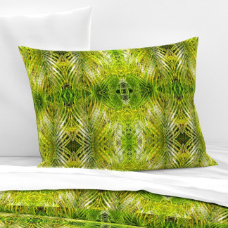 Tropical green palm leaves sunlight L-size pattern Pillowcase