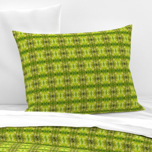 Tropical green palm leaves sunlight tiny pattern pillowcase