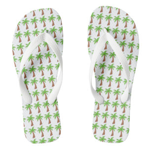 Tropical Green Palm Tree Beach Vacation Island Jandals