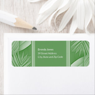 Tropical Green Theme Return Address Label