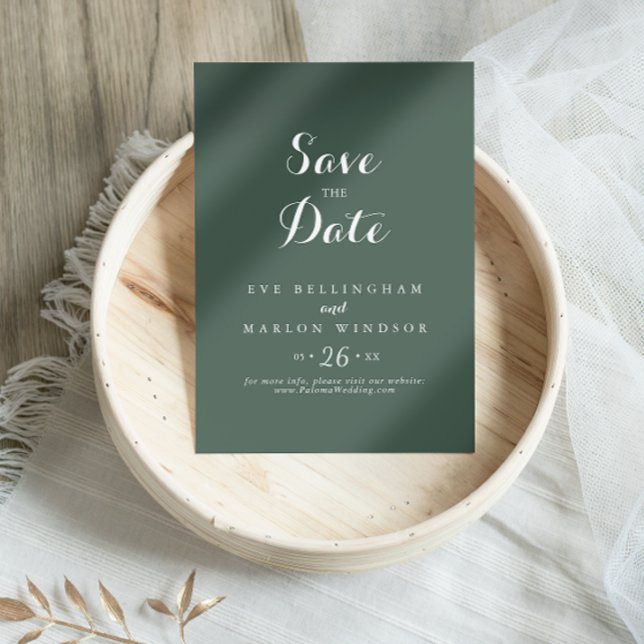 Tropical Green Wedding Save The Date (Creator Uploaded)