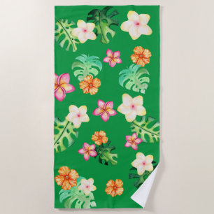 Tropical Greenery Beach Towel