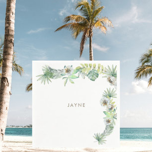 Tropical Greenery Beachy Bridal Shower  Napkin