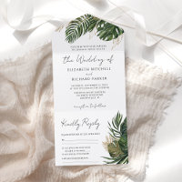 Tropical Greenery Botanical All In One Wedding