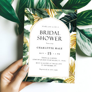Tropical Greenery Bridal Shower Invitation