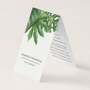Tropical Greenery Foliage Business Card
