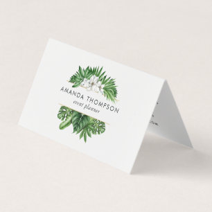 Tropical Greenery Foliage Business Card