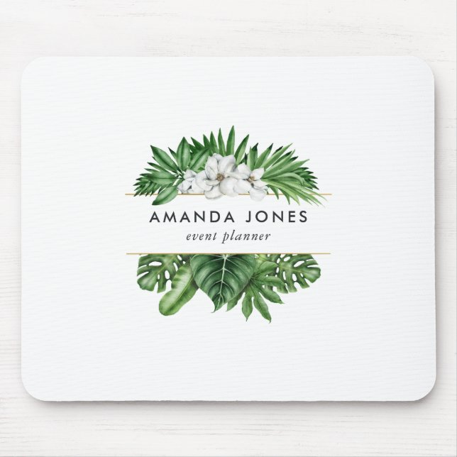 Tropical Greenery Foliage Mouse Pad (Front)