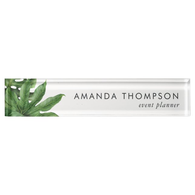 Tropical Greenery Foliage Nameplate (Front)