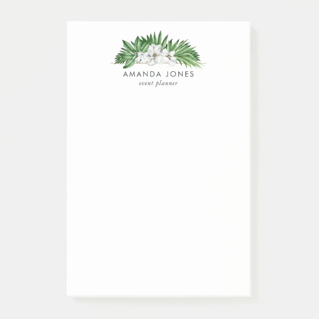 Tropical Greenery Foliage Post-it Notes (Front)