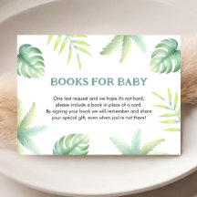 Tropical Greenery Green Watercolor Book For Baby