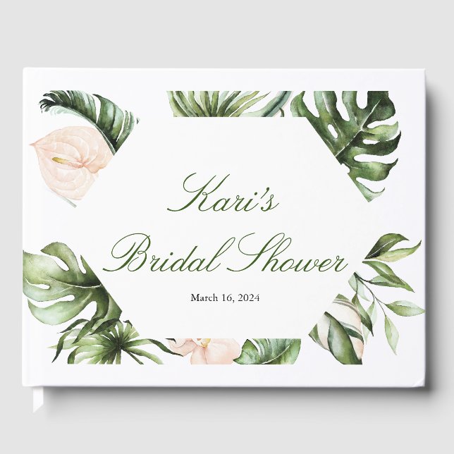 Tropical Greenery Guest Book (Front)