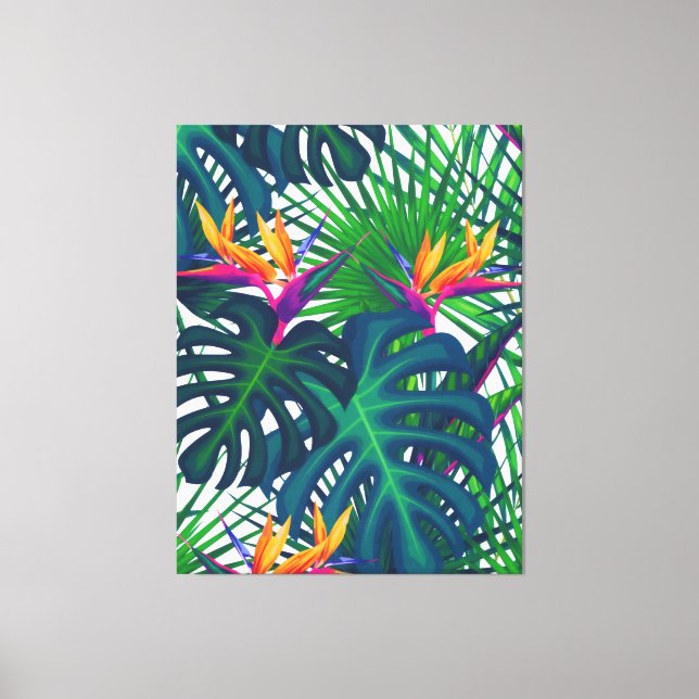 Tropical Greenery Jungle Leaves Paradise  Canvas Print (Front)