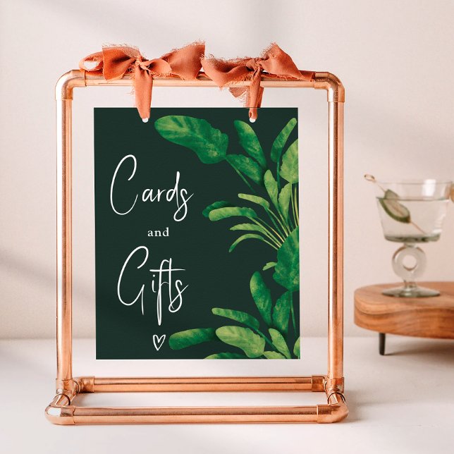 Tropical greenery leaf bridal shower sign (Tropical greenery leaf bridal shower sign)