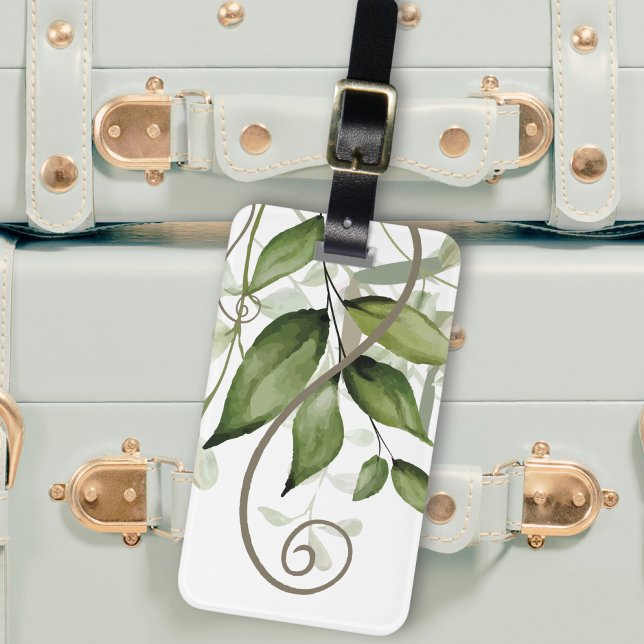 Tropical Greenery Luggage Tag (Creator Uploaded)