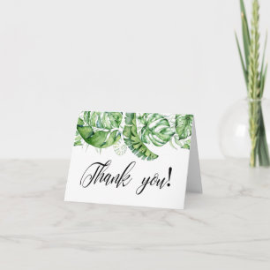 Tropical Greenery Thank You Card