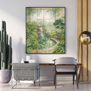 tropical greenhouse garden botanical conservator poster