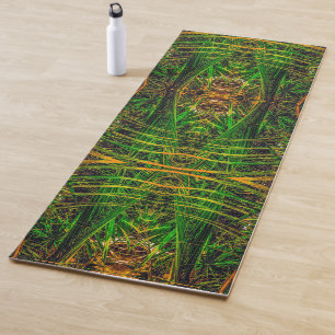 Tropical Greens Pattern Yoga Mat