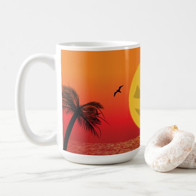 Tropical Halloween Coffee Mug (With Donut)