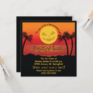 Tropical Halloween Invitation