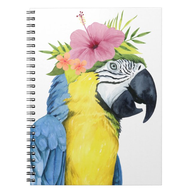 Tropical Halo - Parrot Notebook (Front)