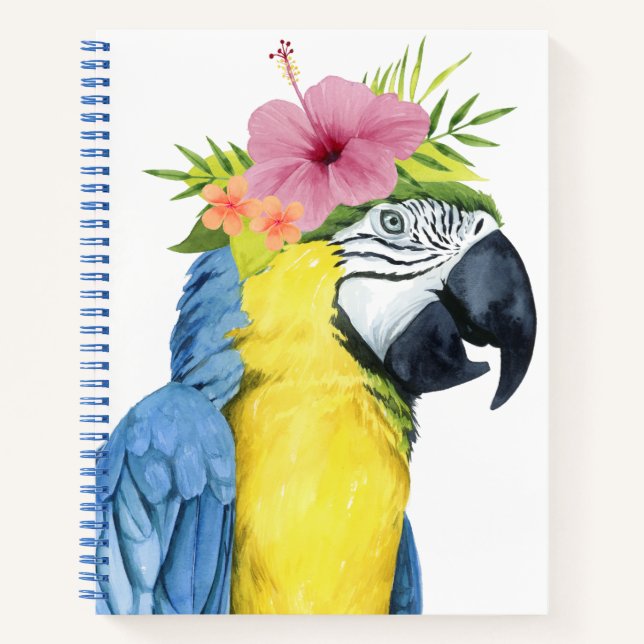 Tropical Halo - Parrot Notebook (Front)