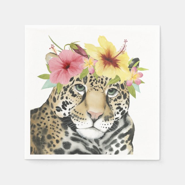 Tropical Halo | Sweet Cheetah Napkin (Front)