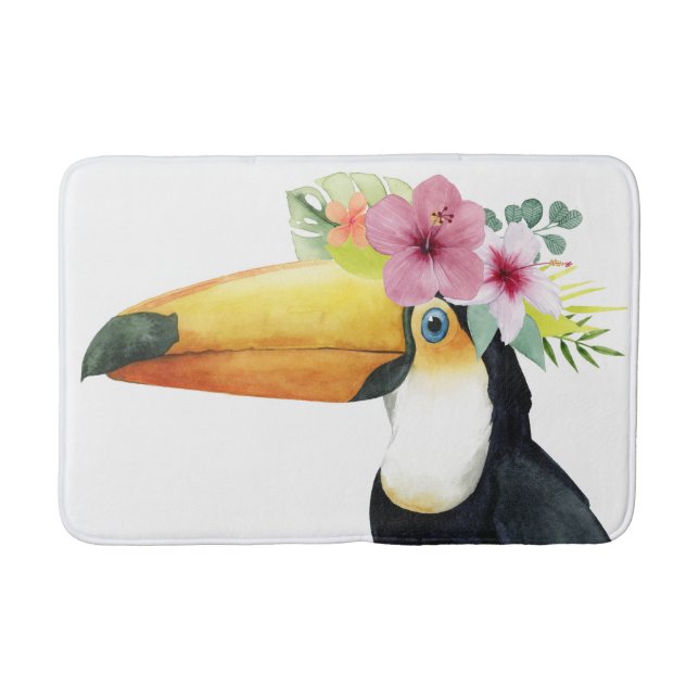 Tropical Halo - Toucan Bath Mat (Front)