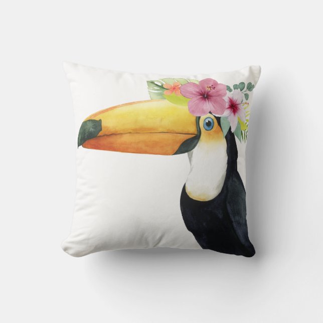 Tropical Halo - Toucan Cushion (Front)