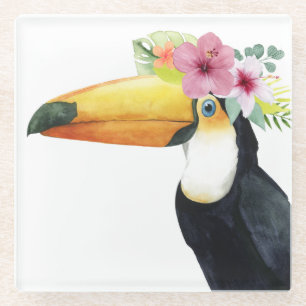 Tropical Halo - Toucan Glass Coaster
