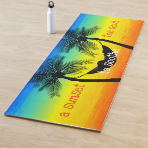 Tropical Hammock Sunset Island Life Yoga Mat