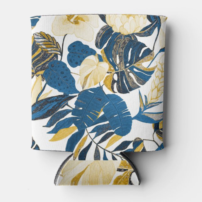 Tropical Hand Drawn: Creative Seamless Pattern Can Cooler (Front)