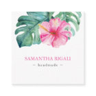 Tropical Handmade Flower Business Cards QR code