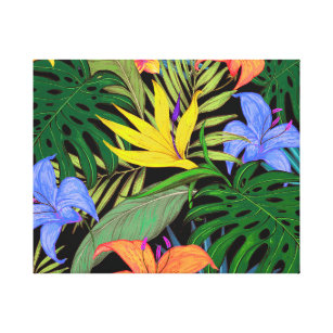 Tropical Hawaii Aloha Flower Graphic Canvas Print