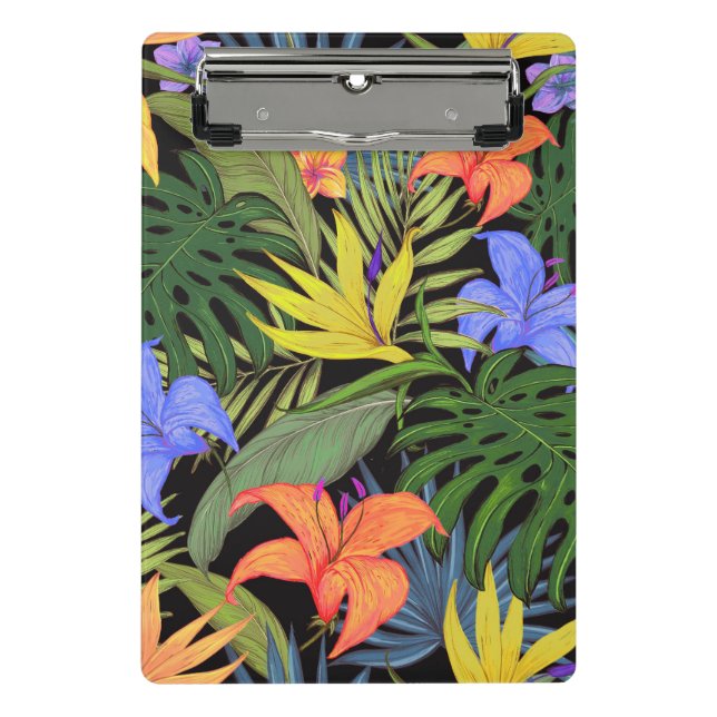 Tropical Hawaii Aloha Flower Graphic Mini Clipboard (Front)