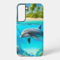 Tropical/Hawaii colourful underwater dolphin