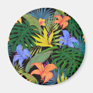 Tropical Hawaii Flower Graphic Art Design Magnet