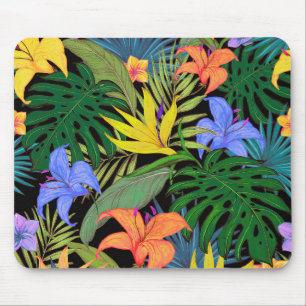 Tropical Hawaii Flower Graphic Art Design Mouse Pad