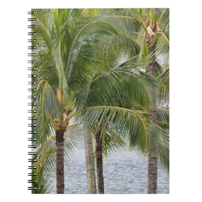 Tropical Hawaii Palm Trees Notebook (Front)