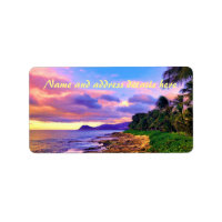 Tropical Hawaii Seashore Sunset