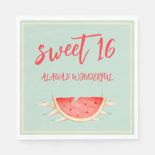 Tropical Hawaiian 16th Birthday  Napkin