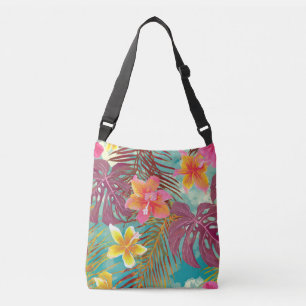 Tropical hawaiian aloha print crossbody bag