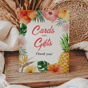 Tropical Hawaiian Birthday Cards and Gifts Sign