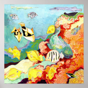 Tropical Hawaiian Fish Poster Print