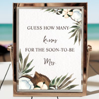 Tropical Hawaiian Floral & Coconut Bridal Shower