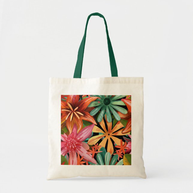 tropical/Hawaiian/floral/flower Tote Bag (Front)